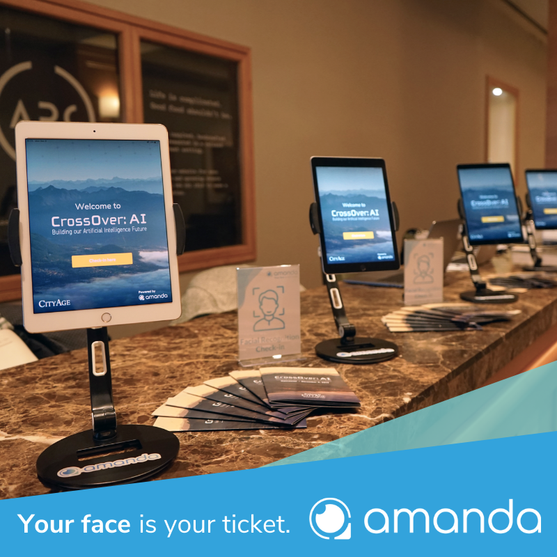 amanda__AI's tweet photo. #AmandaAI powered #facialrecognition, QR code, and email check-in at CrossOver: AI. 

Shoutout to @CityAge and AInBC for bringing together a network of 300+ technology and AI leaders to Vancouver, BC. 

#crossoverai #ai #ux #eventtech #yvreventprofs #eventprofs #meetingprofs https://t.co/LmnEwzij38