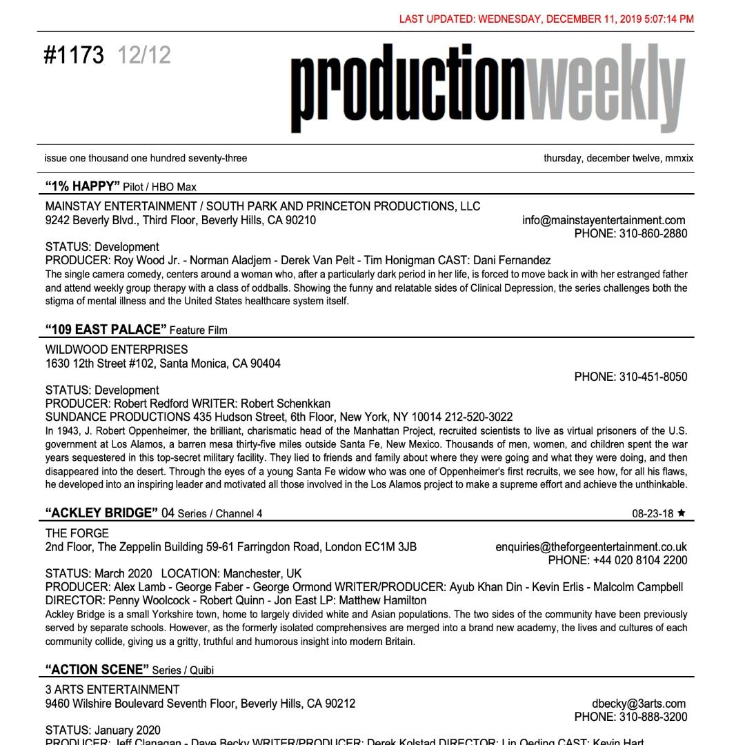 Production Weekly on Twitter: 