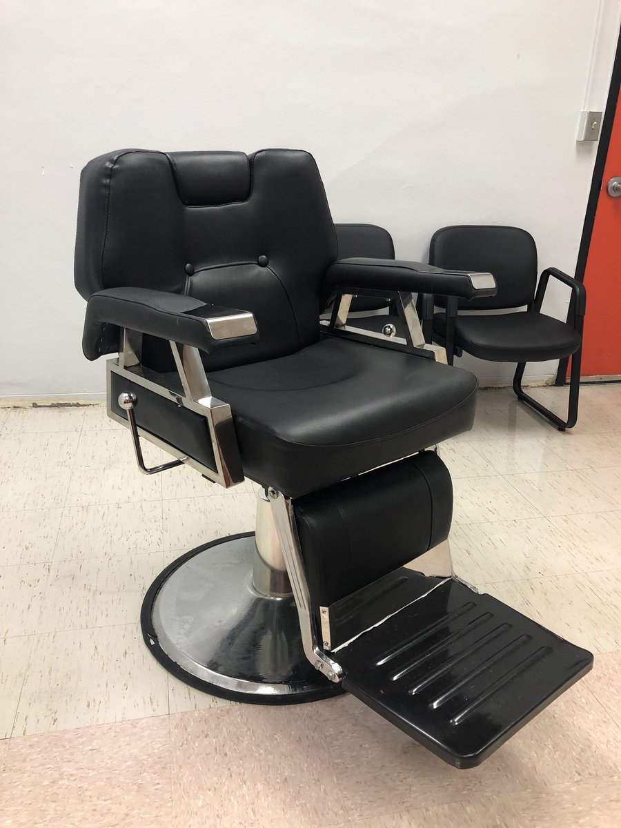 Thank you to Lyle and Clara Chariff, our community business owners and partners for their AMAZING donation. A PROFESSIONAL BARBER CHAIR.  I can give more free haircuts to my students in a professional chair instead of a wooden stool. @miamiedisonsr #freshcuts