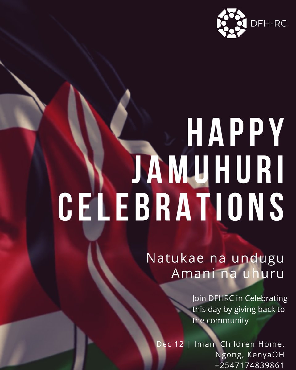 DFHRC's tweet photo. #JamhuriDay 
#Decwithasmile https://t.co/4vFGA6GZdB