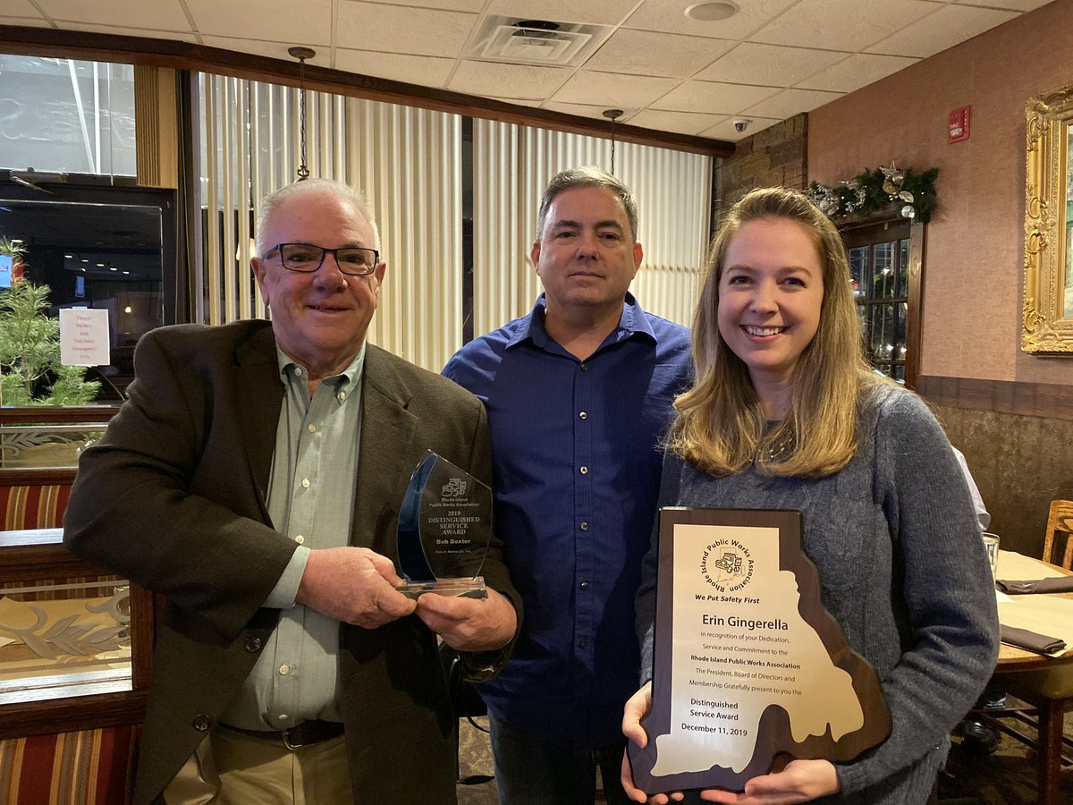 neapwa's tweet photo. Excited to join RI Public Works Association in celebrating Bob Dexter and Erin Gingerella, the 2019 Distinguished Service Award winners! #RIPWA #publicworksmakesithappen https://t.co/4UEsNQOyqF