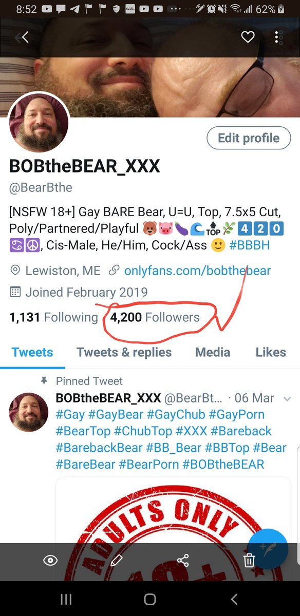 Bob_The_BearXXX's tweet photo. Thank you to all my 4200 Followers!! 🐻🤗❤️😘 *Big BARE BearHugz &amp; Kisses* I'm so glad that you find me sexy enough to keep cummin' back for more!!!!  I can promise you that bigger &amp; better things are in-store for 2020!! 🐻🐷🍆💦 #Bear #BearPower #BarePower #BBBH #Bareback https://t.co/BGvt5LrZLB