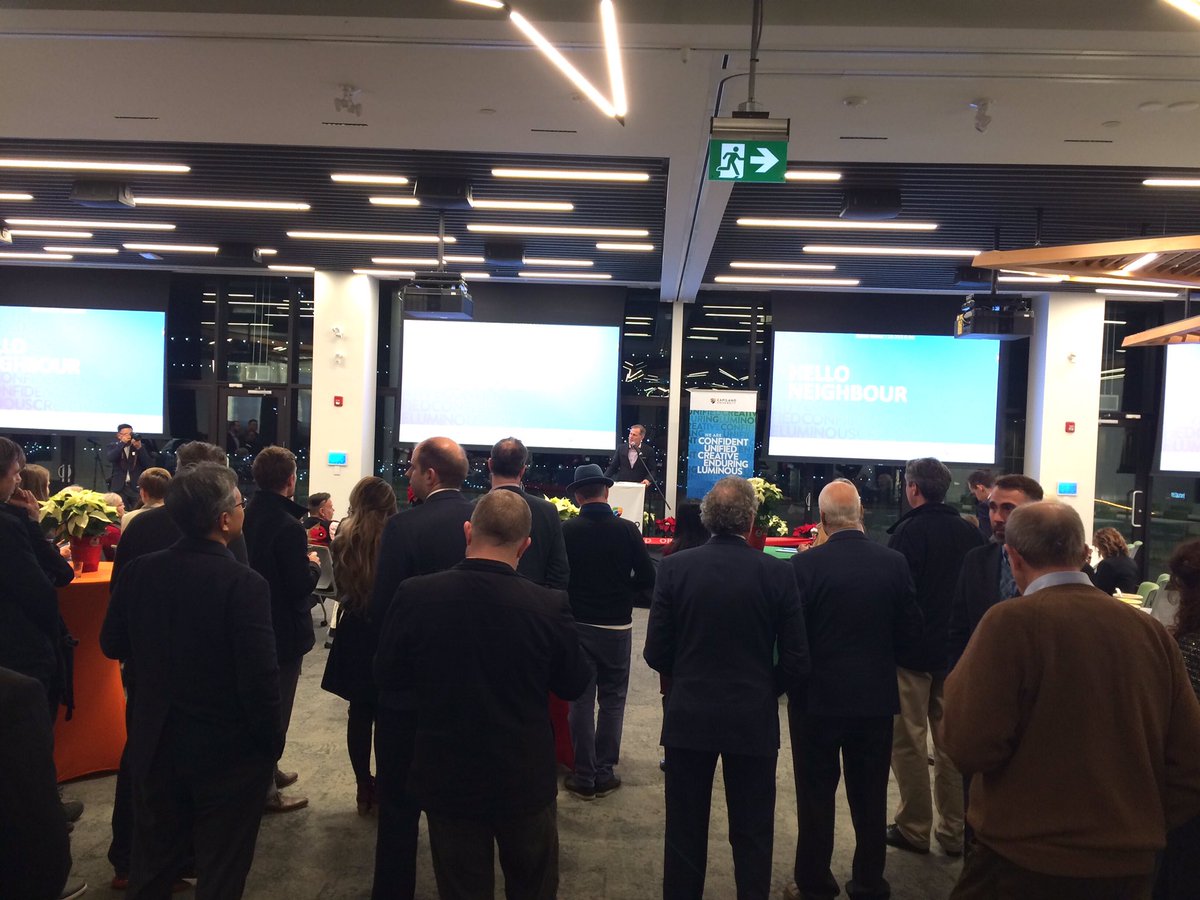 Tannis1972's tweet photo. What an absolutely gorgeous new satellite campus for @CapU_CS @CapilanoU - who wouldn’t want to learn here? @CapUPresident Paul Dangerfield welcomes us to the new CapU Lonsdale. 😀📚#lowerlonsdale #continuinged #shipyardscommons #learn https://t.co/wwmREYOl1s