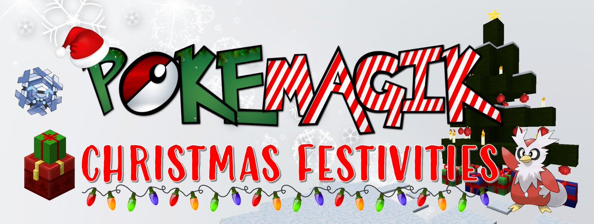 PokeMagik's tweet photo. Sen-ta Claus is coming to town!🎅Don't miss out on this month's fun-filled Christmas Festivities!🎄 Events have been posted on our website - Join us for the holidays here at PokeMagik! 🎁 https://t.co/cvxssTUHbS #Minecraft #Pixelmon #MerryChristmas #HappyHolidays https://t.co/75my7cnBSe