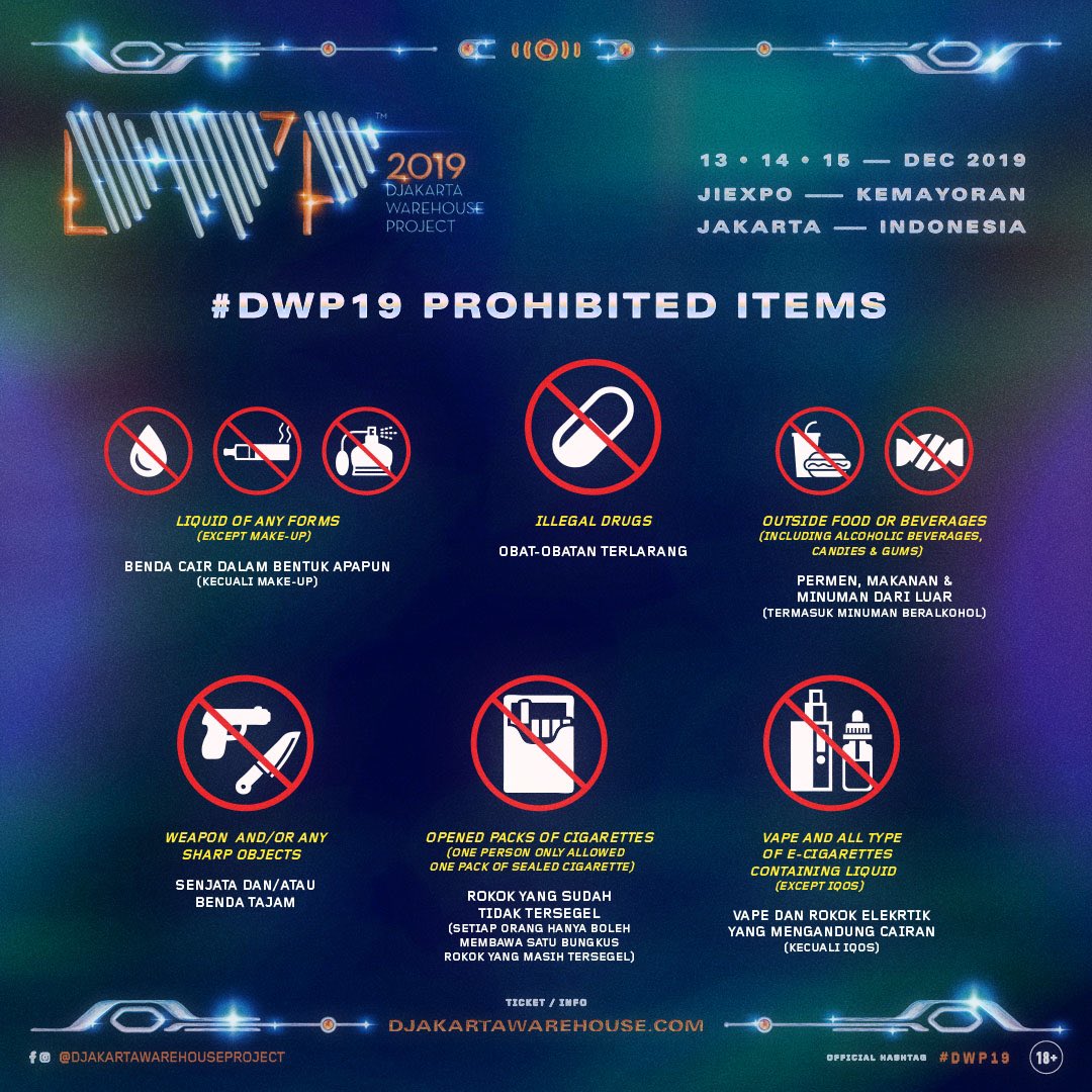 DWP 2021 Telah Digelar Barang barang Ini Tak Boleh Dibawa 