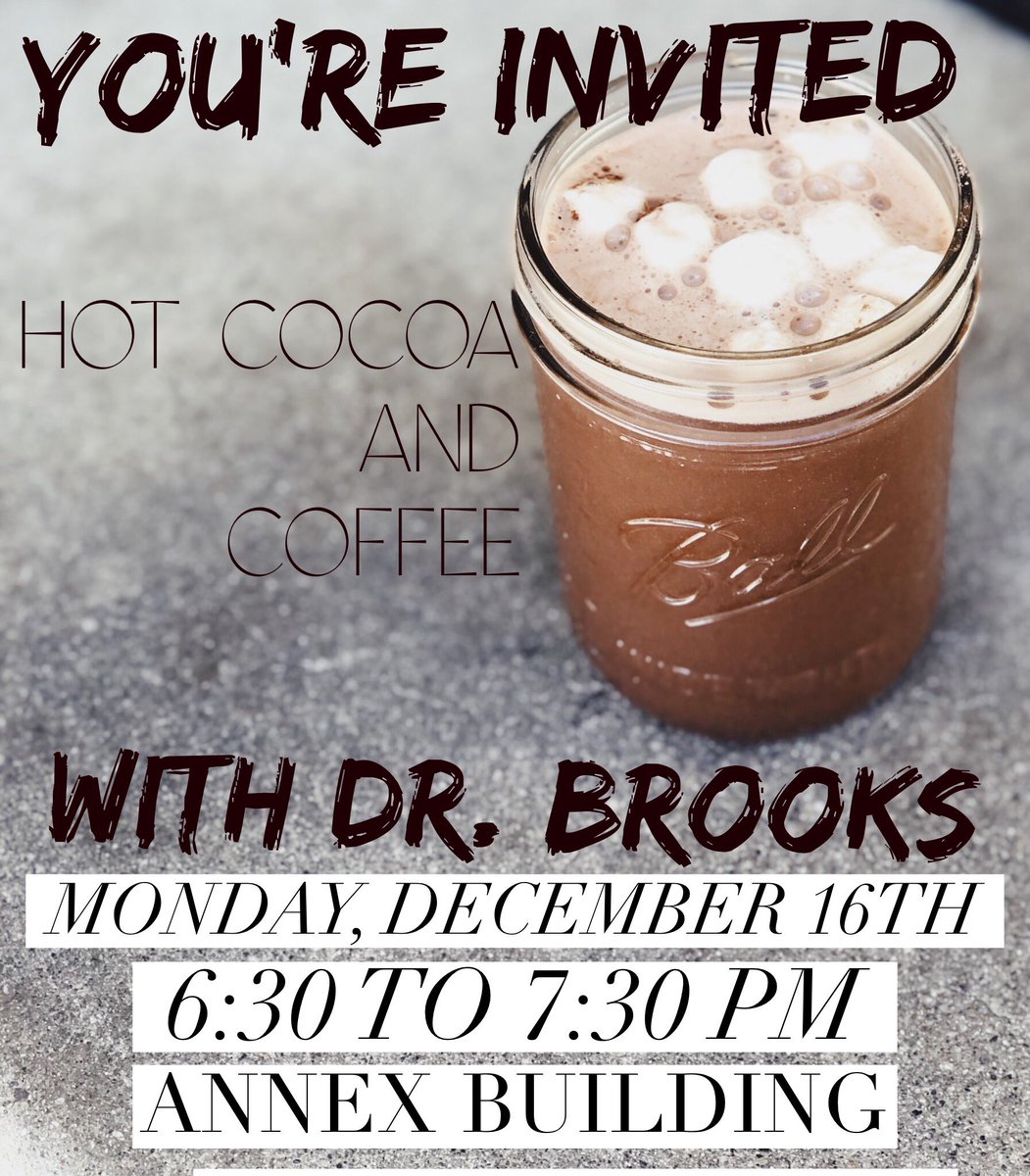 khsppto's tweet photo. ☕️🐾Join the PTO for Hot Cocoa and Coffee with Dr. Brooks on Monday, December 16th. 🐾☕️

Agenda includes a leadership message from Dr. Brooks as well as an opportunity for Q&amp;A. 

@KingHSPanthers @ECHS_SheldonISD @SheldonISD https://t.co/fm0npqBBuf