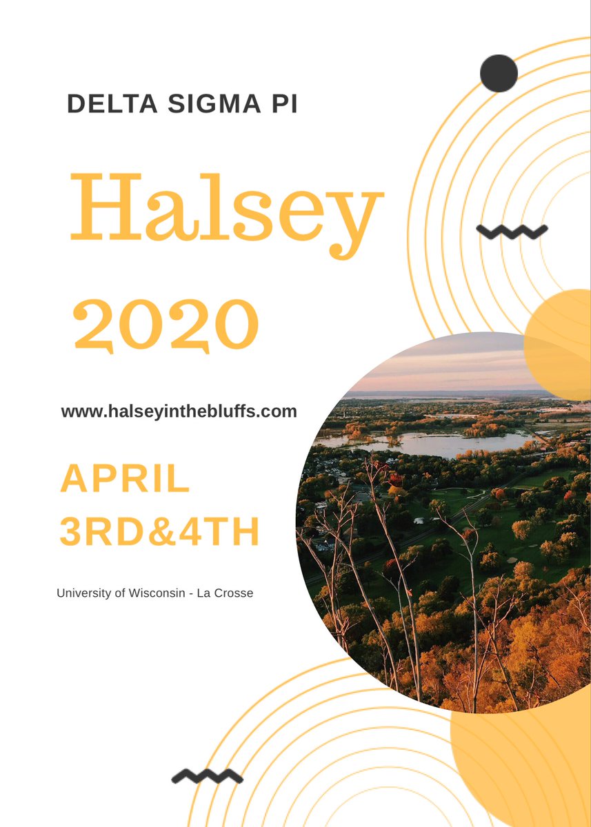 Good luck to everyone with finals this week! Reminder to register NOW for Halsey 2020! Tag someone who needs to register 😁 #halseyinthebluffs #lacrosse #uwl #deltasigmapi