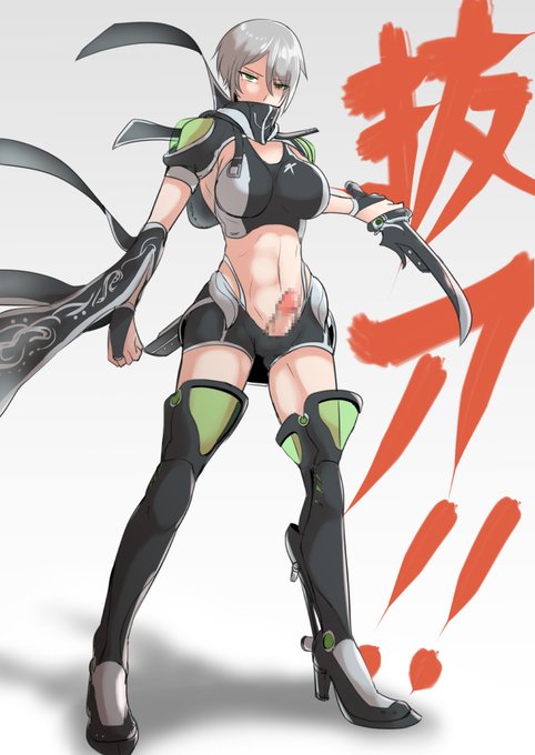 次回作の舞台は
サイバーファンタジーな世界観に
するので、デザインを練習せねば!

#ふたなり #SF #キャラデザ 