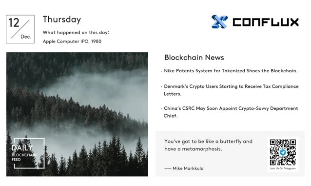Conflux_Network's tweet image. #Daily #Blockchain #Feed Tokenized shoes 👟 on the blockchain? 😲 Check out today's blockchain news...
#Rescue #Confi via the link to win FC #tokens!✨🛸  activity.conflux-chain.org/saveConfi-glob…