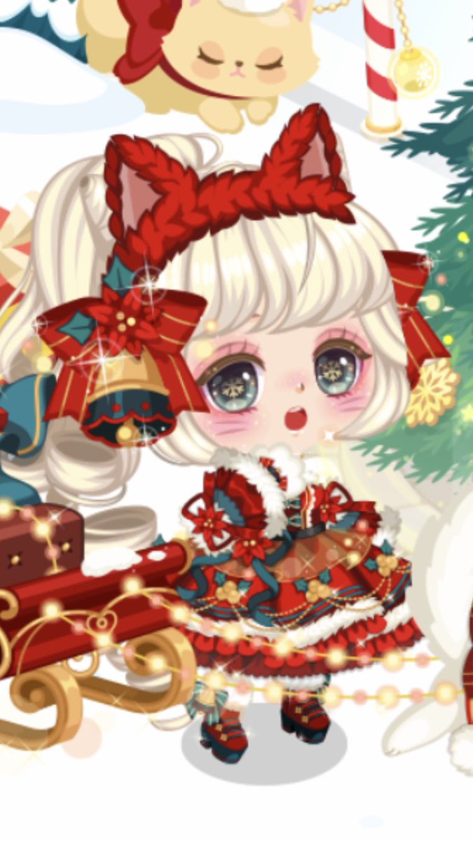 Sesiah2202's tweet photo. Yay~ I’m ready for christmas 🎄🎄🎄 #lineplay #lineplayavatar #cosplay #christmas #meowspecial https://t.co/N2rhV9g6Rd
