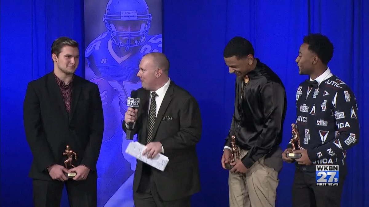 WATCH: Harding’s Taylor &amp; Artis, along with Canfield’s Crawford accept Big 22 awards dlvr.it/RL6hFS