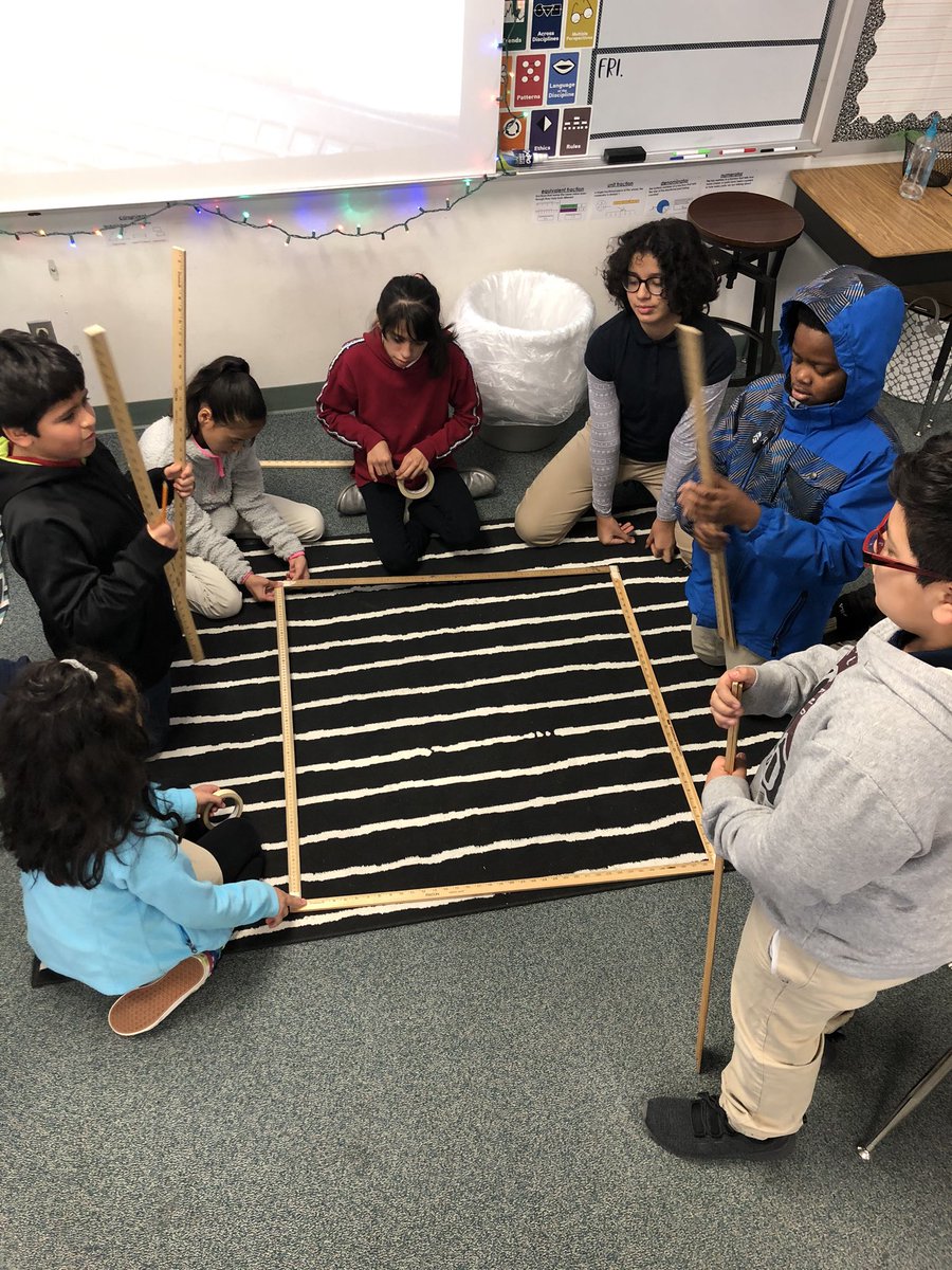 JordanKendalyn's tweet photo. Making cubic meters to find the volume of OUR classroom! These students did such a great job thinking outside of the box... #CELionPride https://t.co/DcqgkSFI2q
