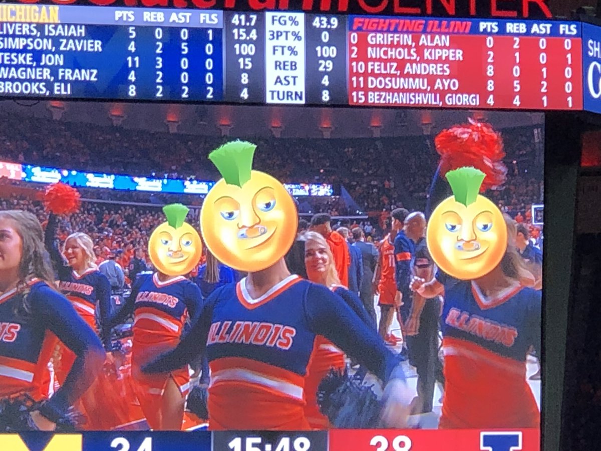 IlliniVideo's tweet photo. Loving this @gamechanger emoji cam. Having a little fun in the house of Paign https://t.co/1xc1nRPcIw