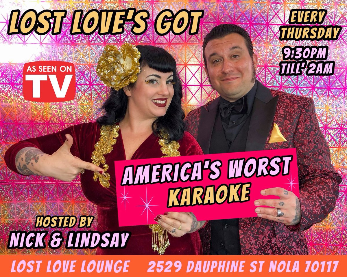 sideshowopera's tweet image. Thursday night...you know the deal...its karaoke o'clock at @lost_love_lounge Come butcher your most favorite holiday tunes while wearing your worst holiday costumes...we know the holidays are the worst but we guarantee you'll have the best time! All tips go to Howie's vet bills