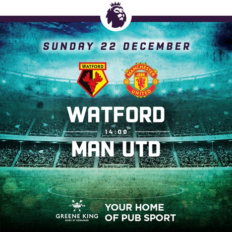 MacebearerThe's tweet photo. #Sunday 22nd #Football #PremierLeague @MacebearerThe #BuryStEdmunds 

KO 14.00 &amp; 16.30 

Watford vs Man UTD 
&amp; 
Spurs vs Chelsea https://t.co/HCbqt5OWGE