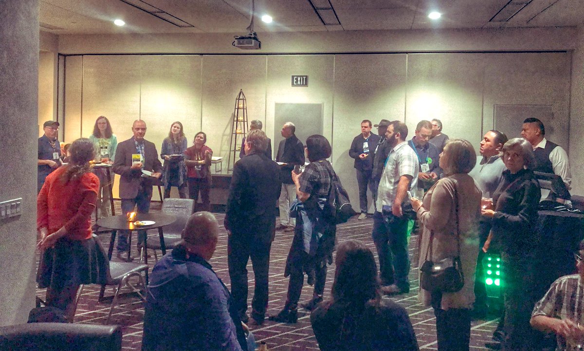 1NativeSoilNerd's tweet image. Well attended #NativeScience reception this evening on Ohlone lands as part of #AGU19 

Thank you @spete74 @WaterPotential @Indiginerd for organizing and AGU for supporting  this gathering of talented Indigenous scholars &amp;amp; Indigenous allies #aguindigenous