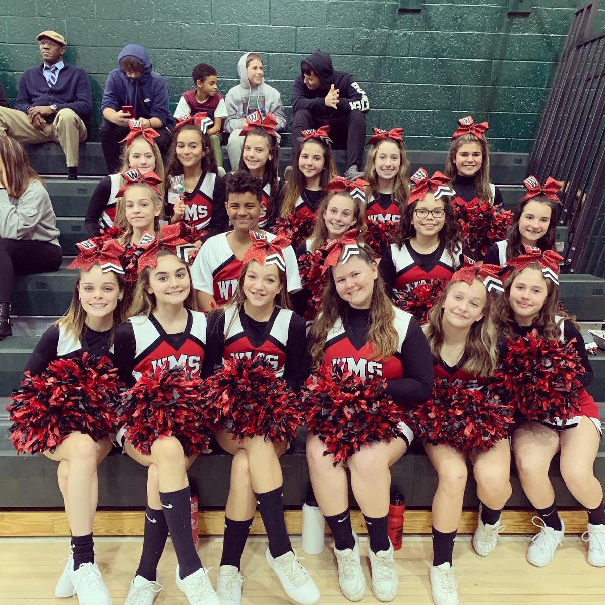 Another great performance by this squad yesterday. ❤️🖤📣 #WMScheer @MrsDuffyWMS @warriors_wms