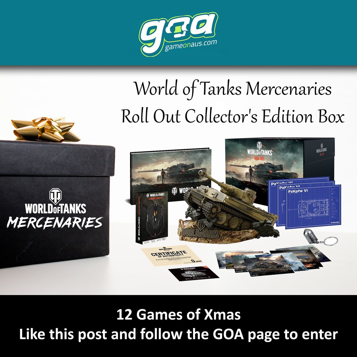 GameOnAUS's tweet photo. 🤩 DAY 1 REVEAL 🤩 Here you go fellow gamers. The first gift under the 12 Games Of Christmas tree. Thanks to @wargaming_net for the love!
Click: https://t.co/LvmjYmfUsT
#GameOnAustralia #GameOn #GameOnAUS #12GamesOfChristmas #BloodyGaming https://t.co/5Cwx2ntODP