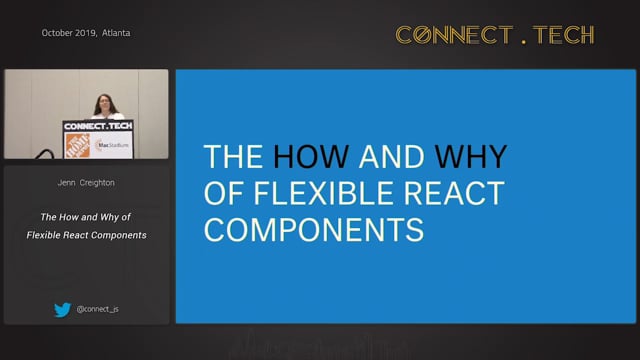 connect_js's tweet photo. New video from https://t.co/o2hWr1PtIt 2019: "The How and Why of Flexible React Components" by Jenn Creighton @gurlcode of  @the_wing | @useReactNYC https://t.co/C0yBuNGR0j
#React 
@recallact https://t.co/WIKqAeiapw