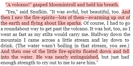 snufkin's fire spirit story from comet in moominland, such a brief moment that moominvalley is going to adapt into an episode this season ?✨ 