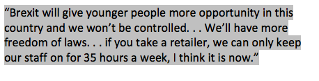 3/ Big Tory donor Harris, given a peerage by Thatcher, backs  #Brexit He doesn’t like laws that restrict working hours,he told BBC Radio 4’s Today Programme 2yrs ago: