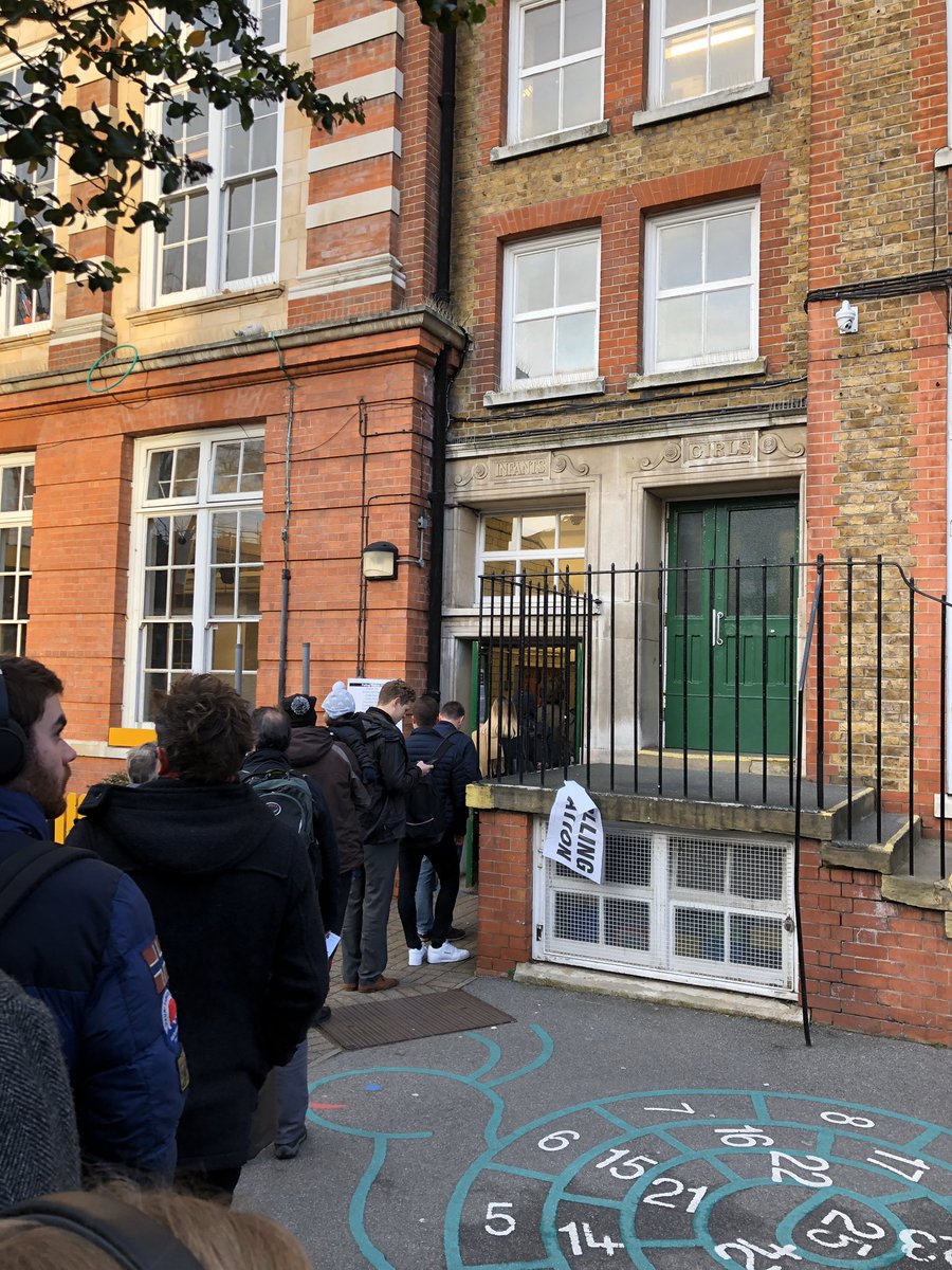 dr_swatso's tweet photo. Never in my adult life have I ever queued for an election. Every vote counts. Get every young person you know into a voting booth. Let’s #KickBorisOut #GeneralElection #GE2019 https://t.co/p1tFe9kKiE