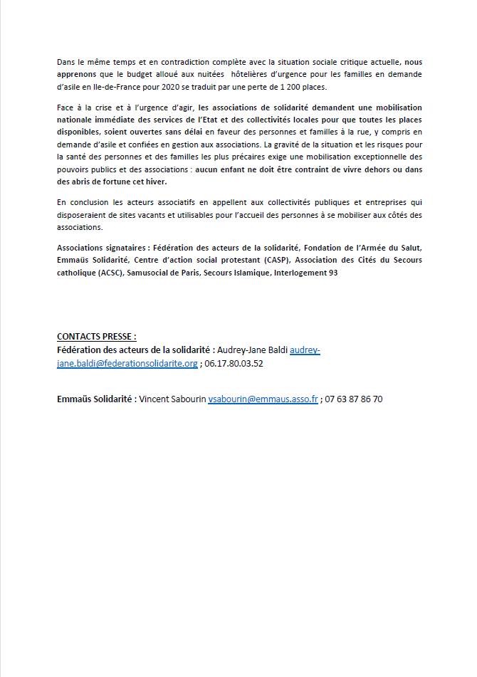 EMMAUSolidarite's tweet photo. Des locaux prévus pour l’hébergement de #SDF sont disponibles mais leur ouverture est reportée à la chute des températures...
Laisser des locaux vides quand plus de 500 enfants dorment dehors à Paris est intolérable. Ouvrons immédiatement toutes les capacités d’hébergement ! https://t.co/PQG13XVuKf