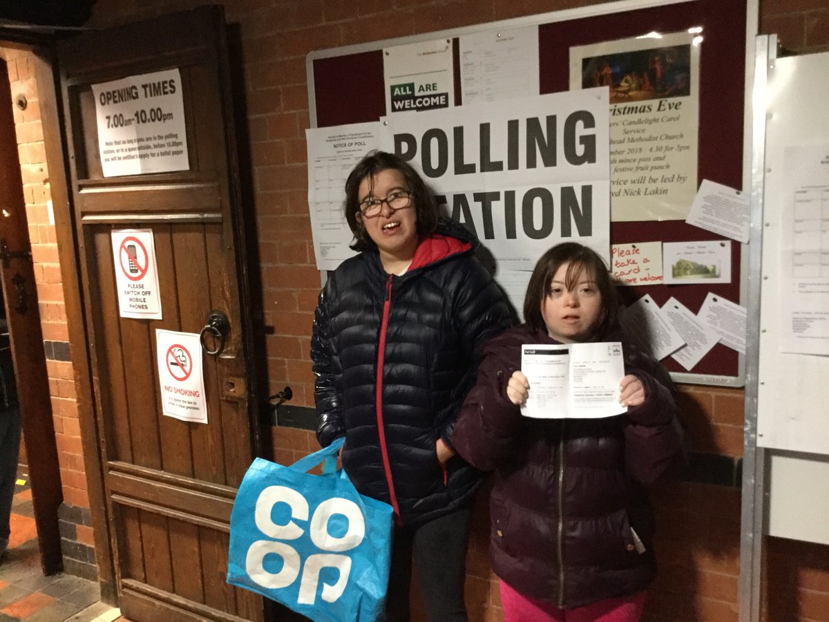 LearnersFoxes's tweet photo. Today we #voted in the #generalelections2019.We made our own choice about who to vote for and we are #proud for making our voices known. By Anya and Bethan #ldvote2019 #LDVote #disabilityconfident #letourvoicebeheard #proudtovote @LearnersFoxes @FoxesAcademy 🦊🦊📥 #PollingDay https://t.co/QdO5XbWdio