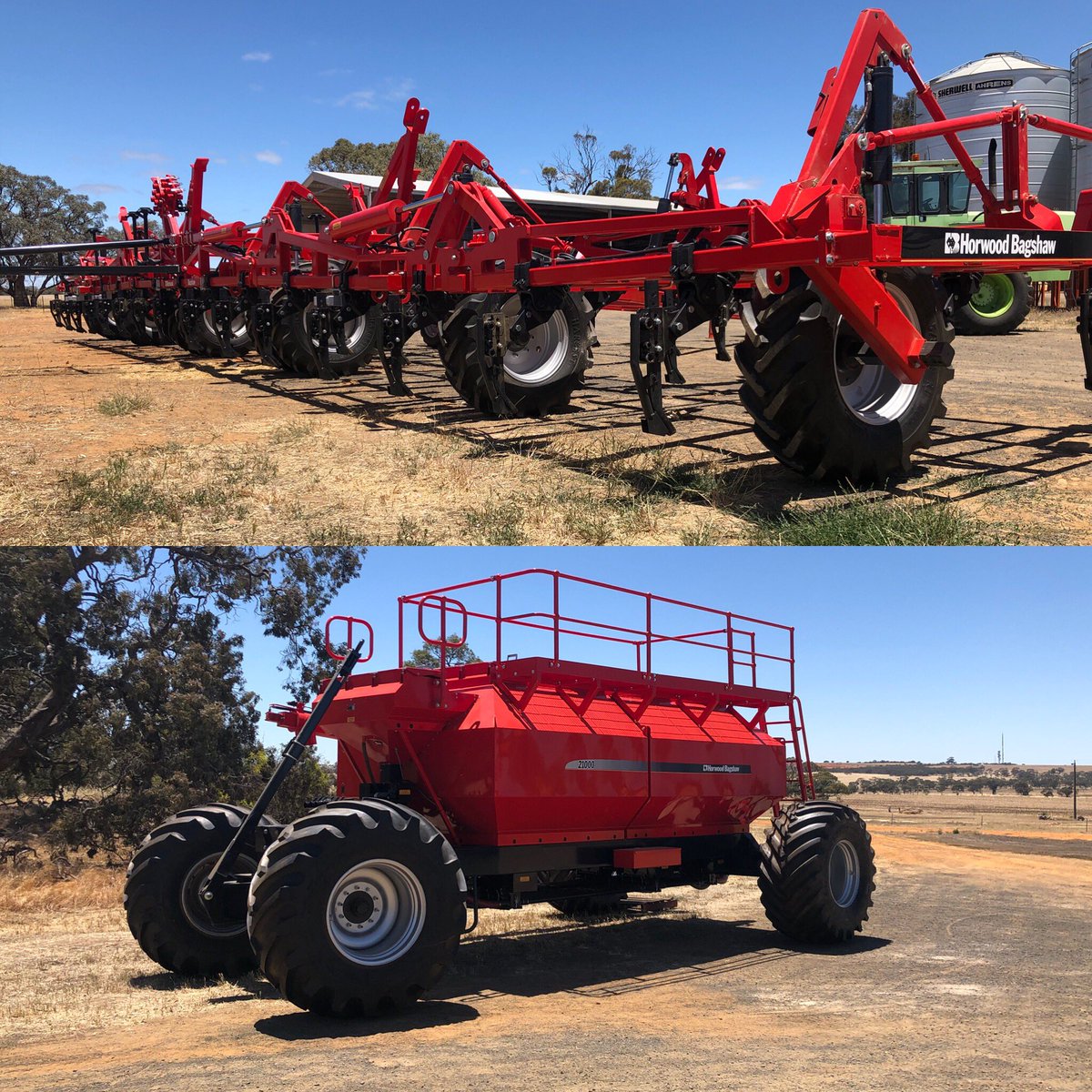 First of x3 60ft Horwood Bagshaw & @Knuckey_Aus Sowing System combinations on farm before Xmas #australianmade #precisionseeding #horwooddealer
