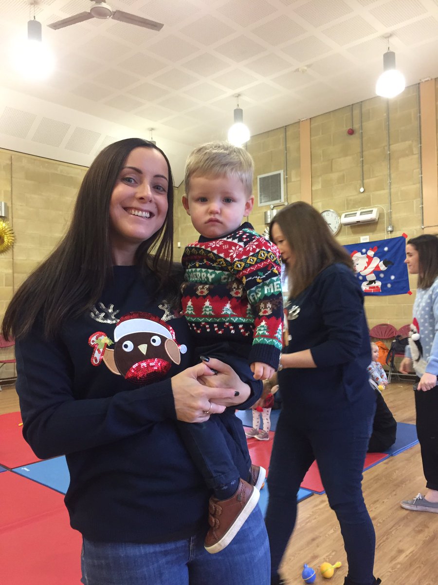 dspeckman's tweet photo. Christmas jumpers and Santa 🎅 https://t.co/hVZpr2taL4