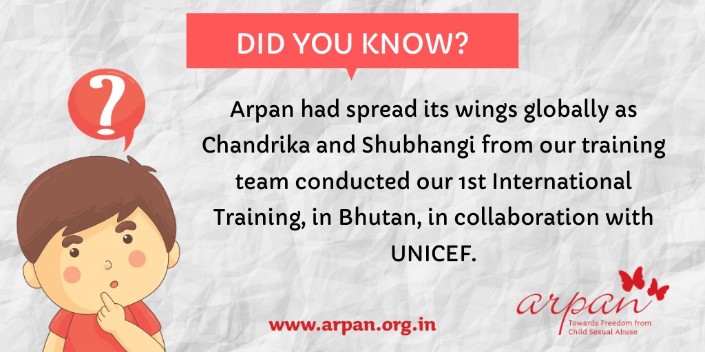 Arpan_CSA's tweet photo. Arpan had spread its wings globally as Chandrika and Shubhangi from our training team conducted the 1st International Training, in Bhutan, in collaboration with
@UNICEF
#KnowArpan #FactfulThursday https://t.co/CGjfyansXI