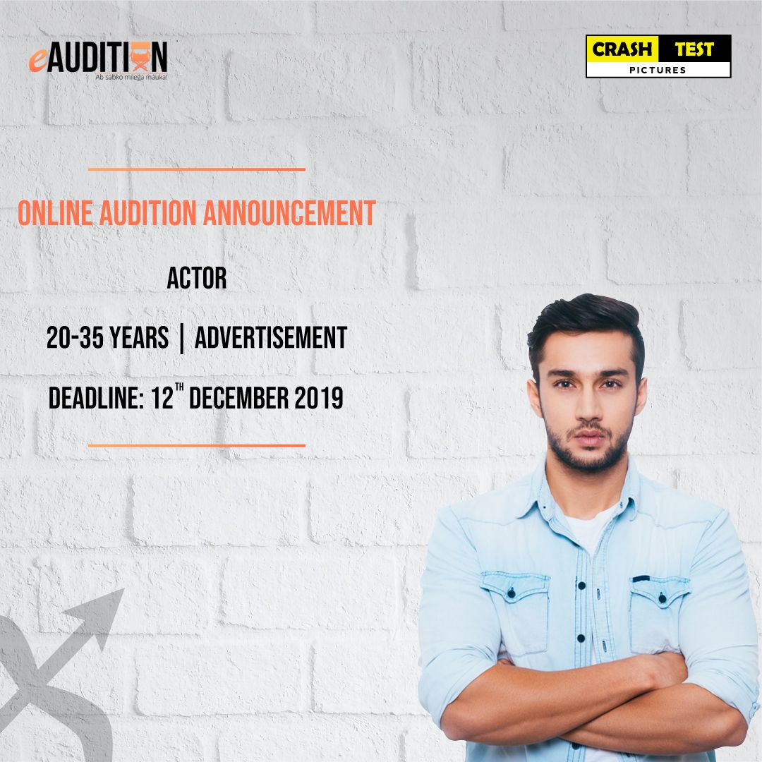 LimeliteClubApp's tweet photo. Crash Test Pictures is looking for an actor for an Advertisement!⠀⠀
Think you're the one? Download the eAudition App and submit your audition today for free! Link in bio.
#eAudition #OnlineAuditions #casting #auditions #eAuditionApp #bollywood #films #auditionalert #adcasting https://t.co/bizB4VT8Yp