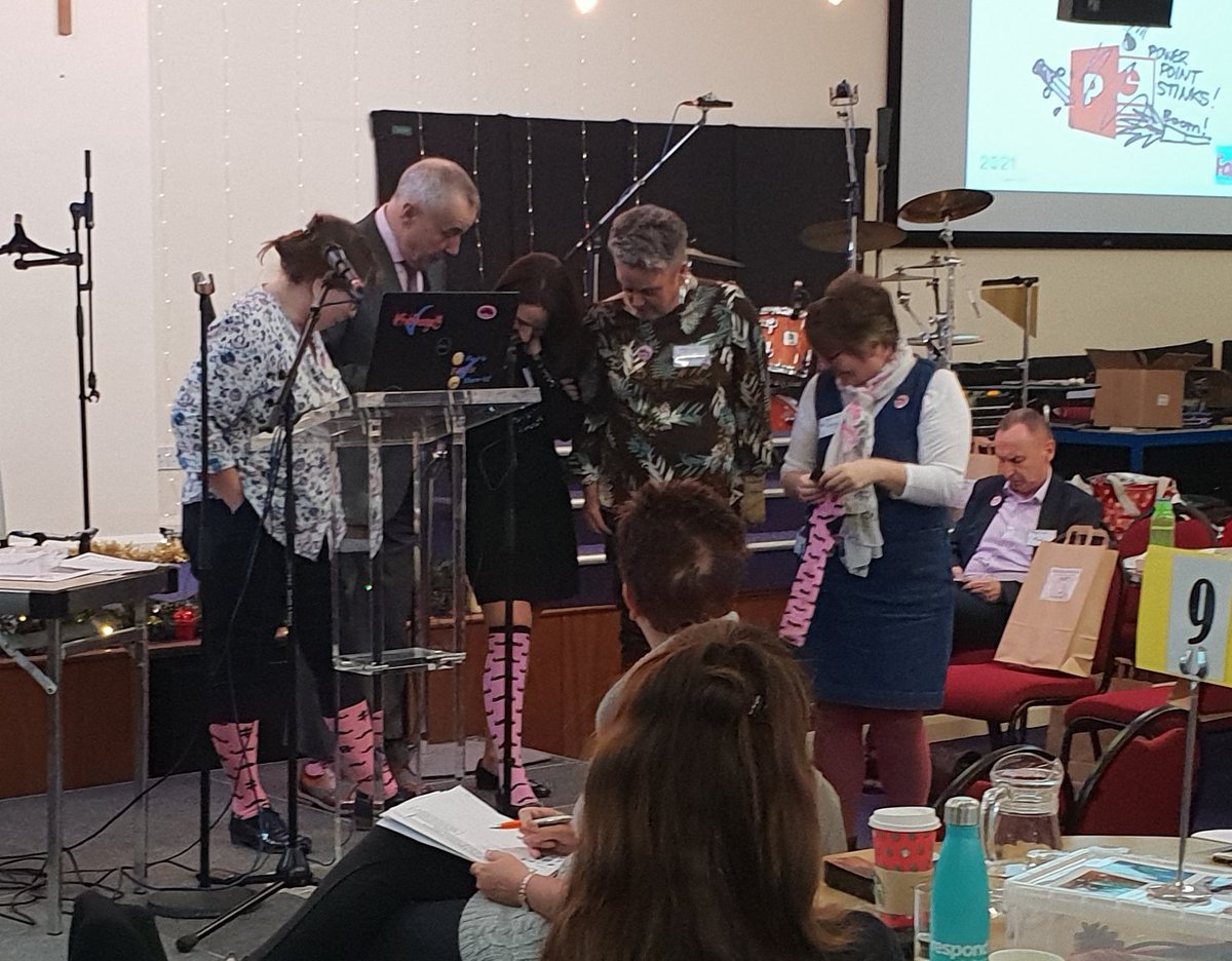 Start of <a href="/ULHT_News/">NHS United Lincs</a> Patient Experience Conference <a href="/RoyLilley/">Roy Lilley 💙</a> &amp; our own #pinksocks tribe showing off their #pinksocks #empathycaringlove