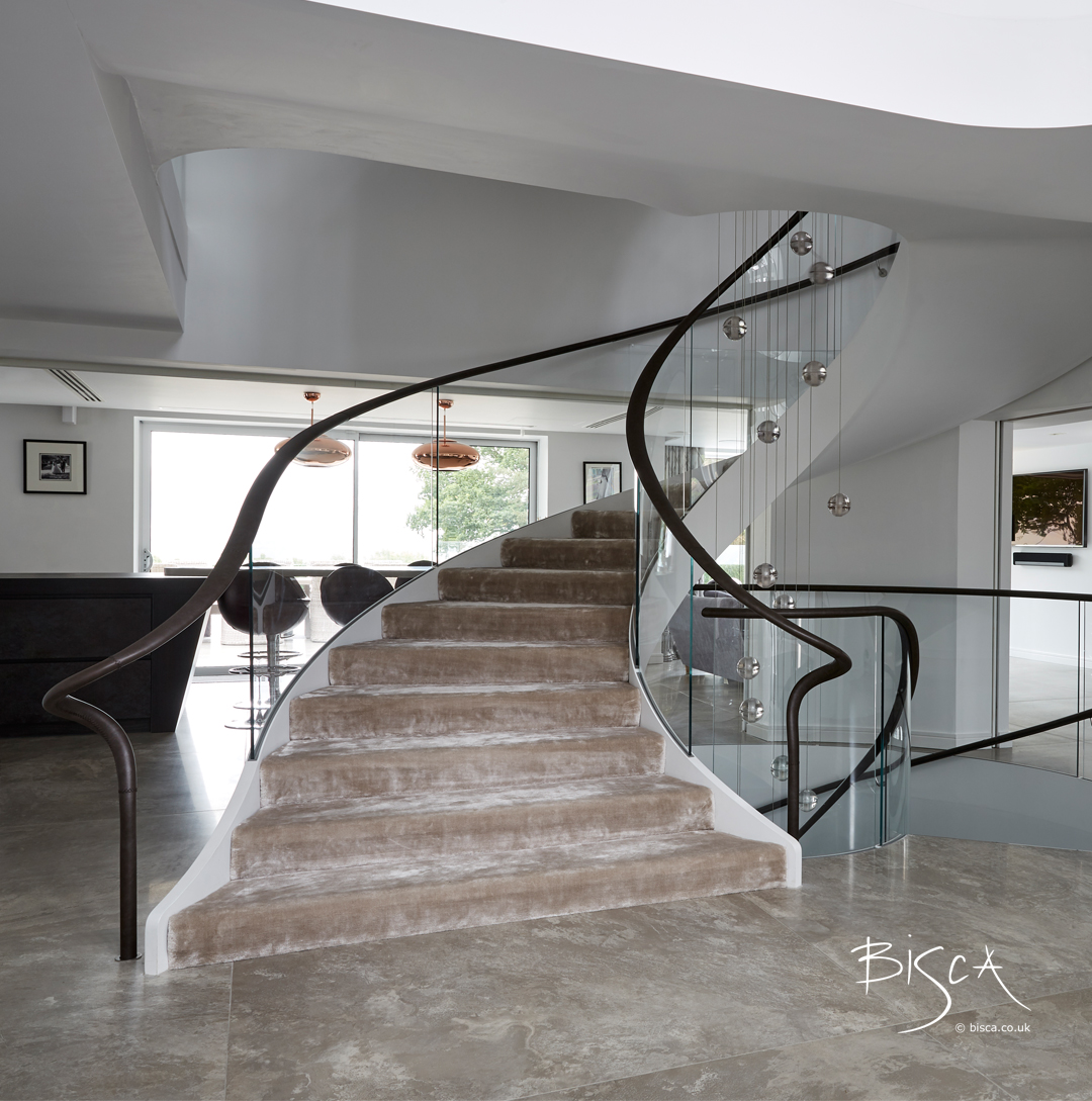 Bisca_Stairs's tweet photo. What a #tbt! Running from basement to second floor 😍 Rather gorgeous isn't it? Bisca worked with @BrilliantTimes to ensure the feature lighting was positioned perfectly down the central well 👌 https://t.co/2pBs51lR1c