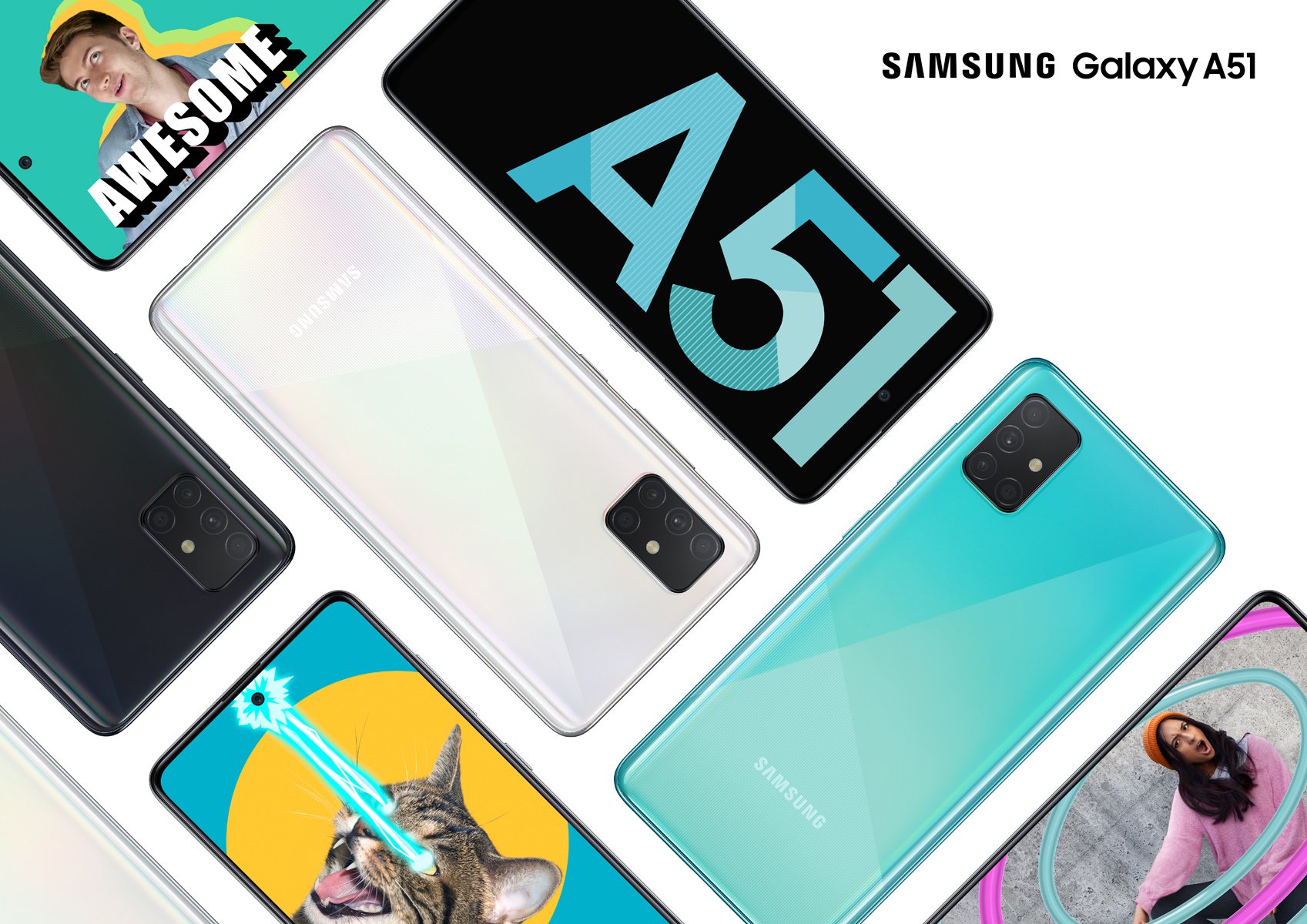 置中打孔屏、L 型四攝、6400萬像素鏡頭：Samsung Galaxy A51 與 Galaxy A71 正式發布；規格升級明顯！ 2