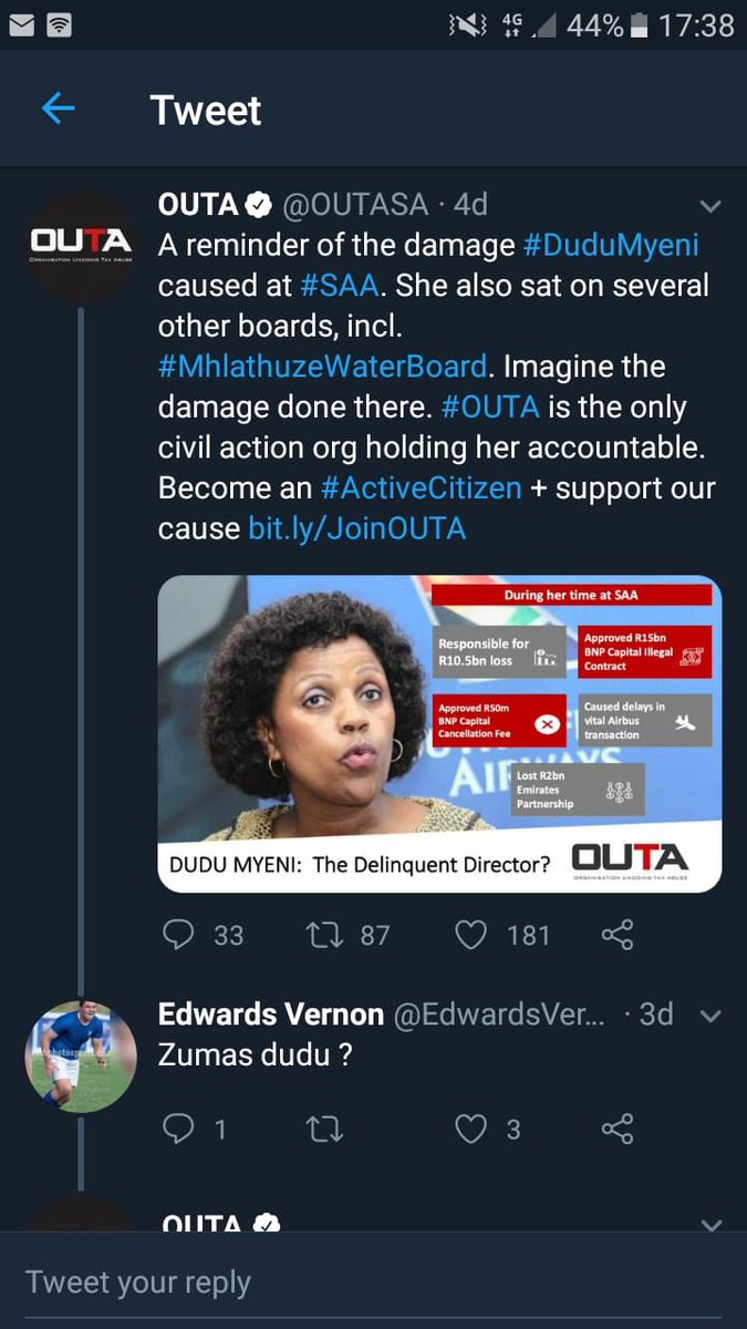 DebbieMarcus8's tweet image. Breaking News: #OUTASA has removed this tweet. 8mill Law suit ⁦@HeidiGiokos⁩
