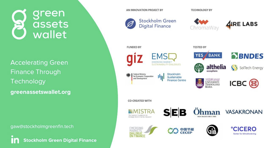 Launch of the #GreenAssetsWallet - the first blockchain platform for validating #GreenBonds and reporting on #GreenImpact goes live! 💚#greenassetwallet <a href="/ohmangruppen/">Öhman</a> 
greenassetswallet.org