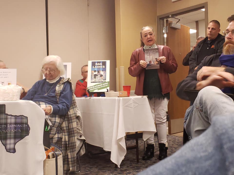 BooksEaston's tweet photo. @nwtadfw had a great event here in Richardson TX.  Publicity for authors to connect on a meaningful level to promote and encourage local authors. @BooksEaston @EllaineDreams @RebeccaANietert https://t.co/2EaLIGji0F