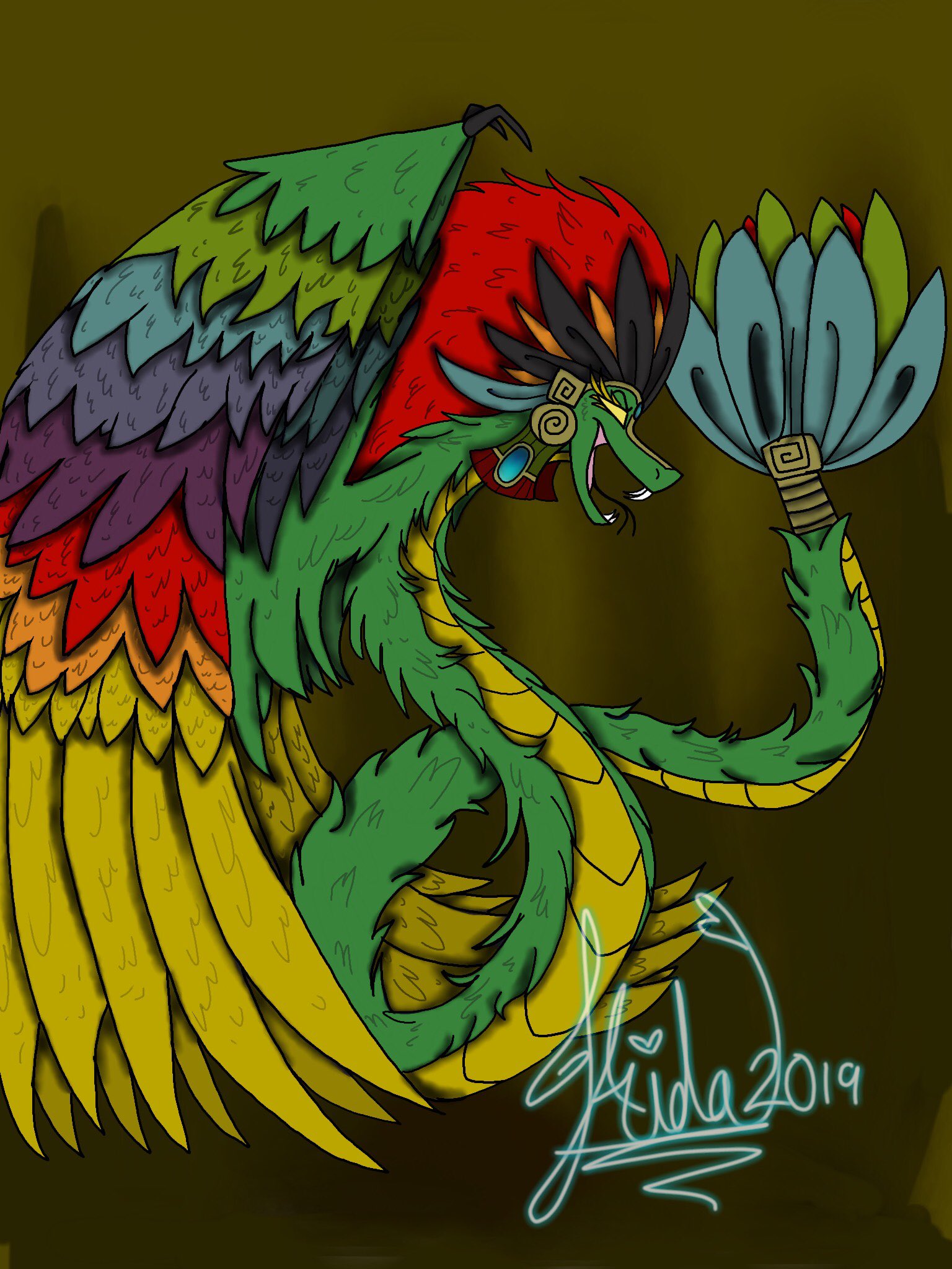 2796426 - safe, artist:lordshrekzilla20, kaiju, quetzalcoatl