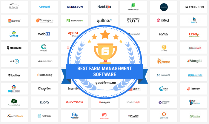 Looking for a digital solution to optimize your #Farm activities? Have a look at best #FarmManagementSoftware at @GoodFirms : prn.to/2DSq3U5

@AgSquared |@FarmLogs |@FarmLogics |@Agrivi | @EasyFarmSupport |@farmbrite | @Agworld |@exactfarming |@Conservis |@trymtech