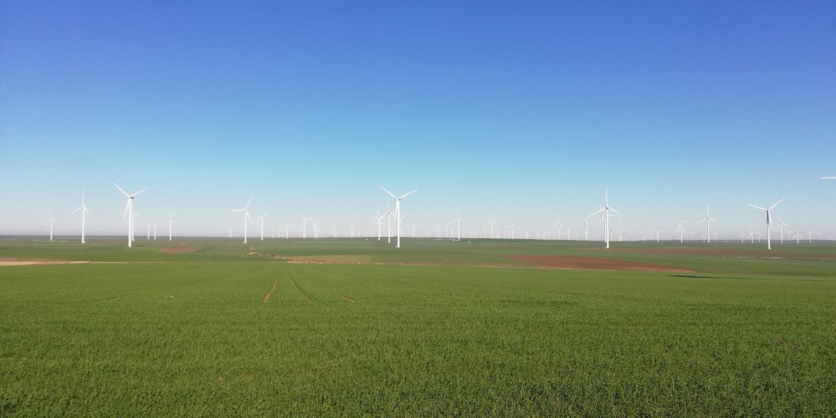 evryogroup's tweet photo. Fântânele-Cogealac Wind Farm is the largest onshore wind farm in Europe, the place where we produce everyday green energy for a better future. #CEZVerde #SchimbaPeVerde https://t.co/mKMrc1Fd35