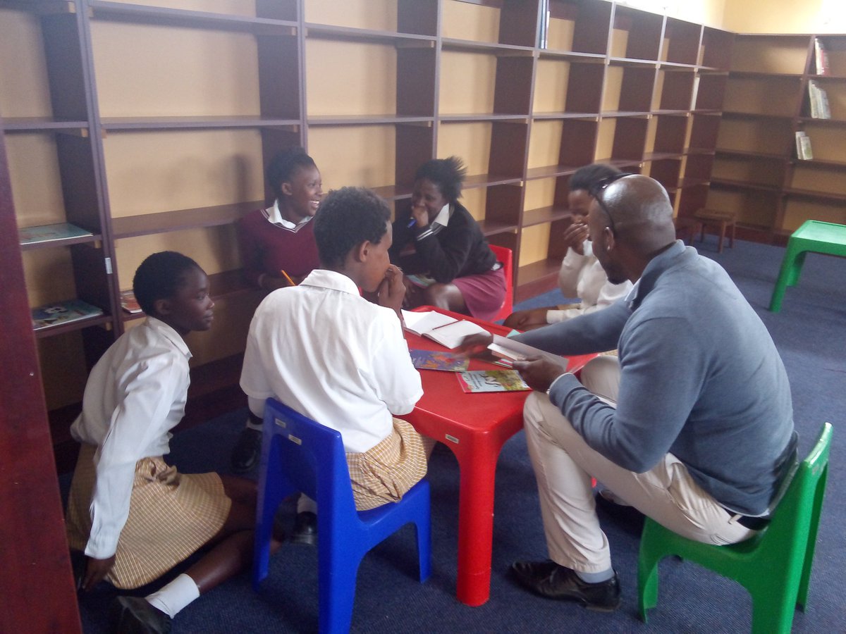 NdlambeL's tweet photo. At Alexandria Library with School  kids doing  Coloring  and spelling #NdlambeLibrary #NdlambeMunicipality https://t.co/wXCPnEqOvF
