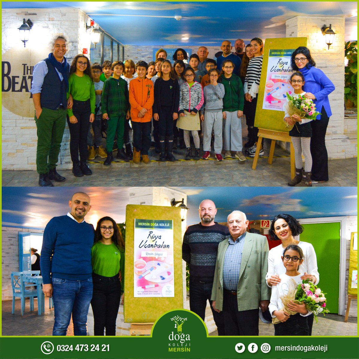 Öğrencilerimizden RÜYA UÇANBELEN Mutluluk, Düzen ve denge hislerinin yoğun olarak hissedildiği resimleri ile ilk kişisel sergisini okulumuz sanat sokağında açtı. Sergi 18 aralık çarşamba gününe kadar gezilebilir.
#mersindogakoleji #hayatdoğadagüzel #resimsergisi