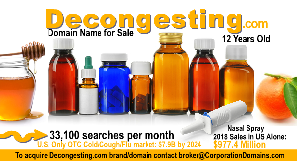 MedDomainNames's tweet photo. Decongesting·com is an incredible #domain for #healthcare year round for #allergies, #flu, #colds, #flight decompression and more. The #pharmaceutical or #OTC company that owns this #Domain can demistify how to use diverse products in a coordinated and safe way. DM #domains #RX https://t.co/YfyeZ9cEdU