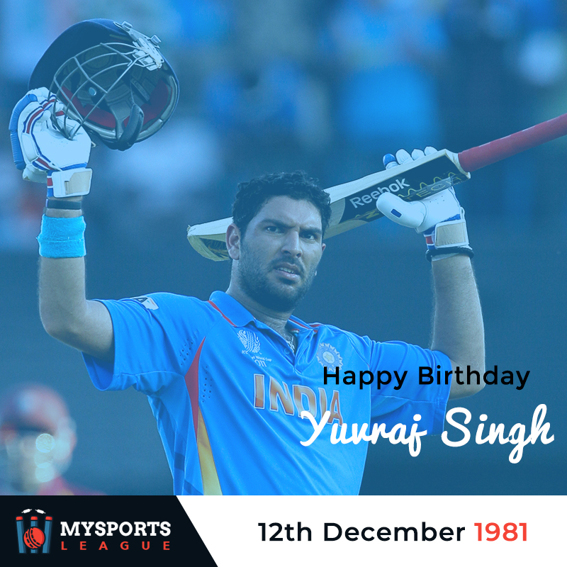 mysports_league's tweet photo. A true inspiration of many #cricketer , here is MSL wishing you very happy birthday to a sixer king #yuvarajsingh !
#HappyBirthdayYuvi #HappyBirthdayYuvrajSingh #PlayMSL #AUSvNZ #yuvi https://t.co/gcBM2ZBbYm