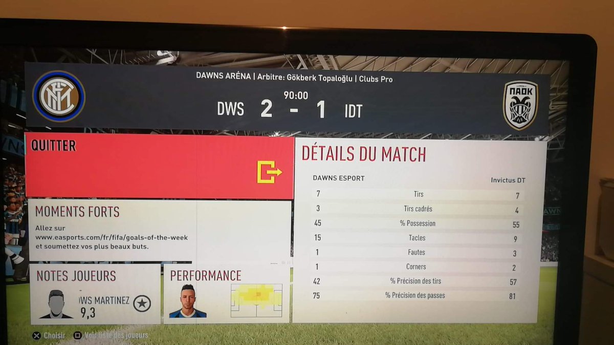 🏆 Tournoi 11/12

GG a notre équipe 
🥇 <a href="/Dawns_Esport/">Dawns Esport</a>

➡️ Phase de Poule

🆚 @Authentics_ZPR 1-2 ❌
🆚  @InvictusDT1 1-1 ➖
🆚 #MystiikFootball 2-1✔️

➡️ Phase Finale

⚽ Demi Finale
🆚 @LDASeSport 3-1 ✔️

⚽ Finale 
🆚 @InvictusDT1 2-1 ✔️

GG a tous 💪