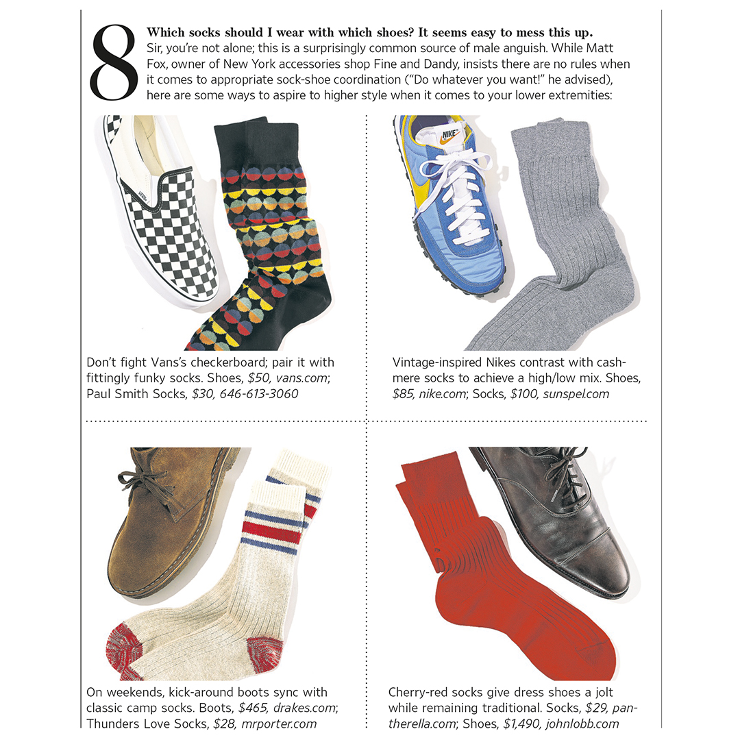 Ever wondered which socks should you wear with which shoes? Wonder no more! The Wall Street Journal cover this off and many more sock-related dilemmas with a little help from our friends at FineAndDandyShop.com 

wsj.com/articles/a-fac… 

#socks