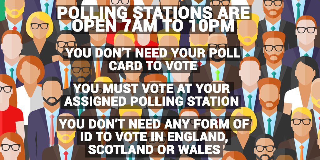 38degrees's tweet photo. POLLING STATIONS ARE NOW OPEN. There are lots of myths about voting, don’t let them stop you making your voice heard in the #GE2019 today. 🗳️ https://t.co/888bIRLWqC