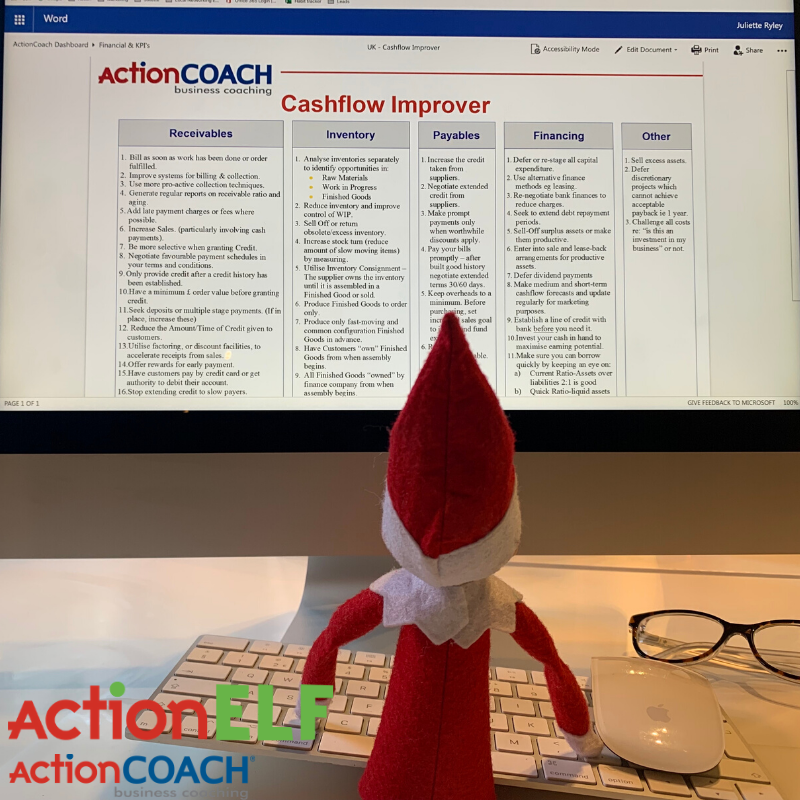 JulietteRyleyAC's tweet photo. A few ELF tips to keep the cash flowing over Christmas!

https://t.co/vcHJJasbjJ
#actionelf #businesscoaching #fun https://t.co/G1oBkqVzhY