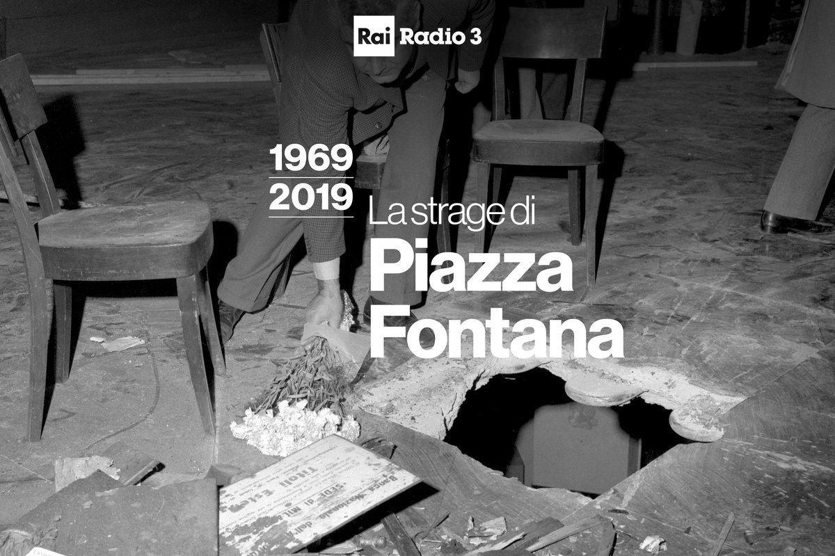 Le ricostruzioni e le testimonianze, il teatro e la musica, il nostro racconto e i vostri ricordi per costruire una memoria collettiva del #12dicembre 1969, il giorno dell'innocenza perduta, quello della strage di #PiazzaFontana. Oggi alla radio e qui bit.ly/piazzafontana50